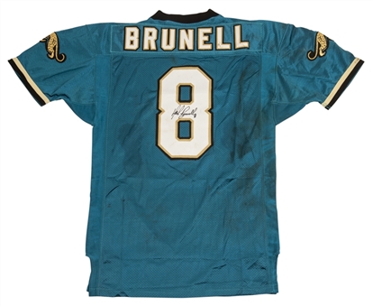 1996 Mark Brunell Game Used and Signed Jacksonville Jaguars Home Jersey